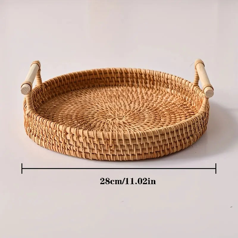 Panier de Rangement en Rotin Tressé - Avec Couvercle