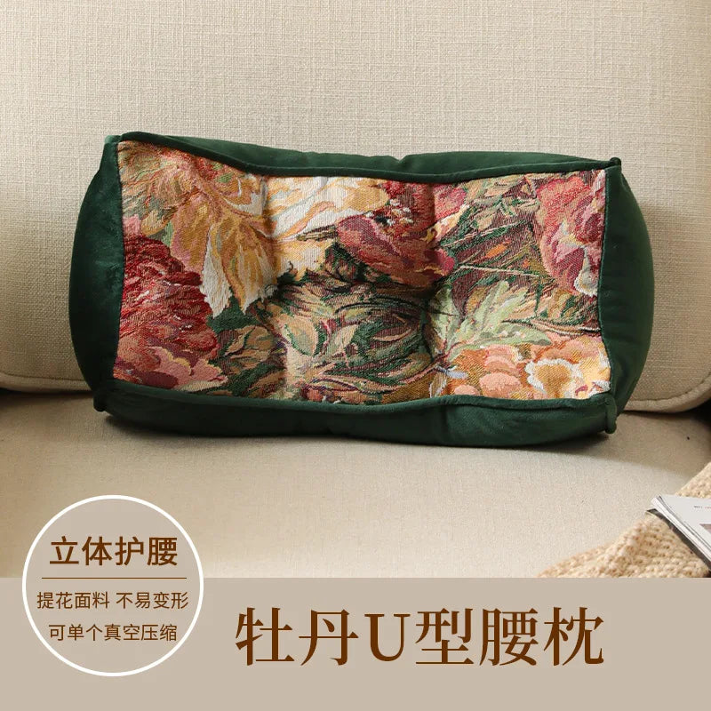 Coussin Lombaire Décoratif Jacquard - Motif Moderne
