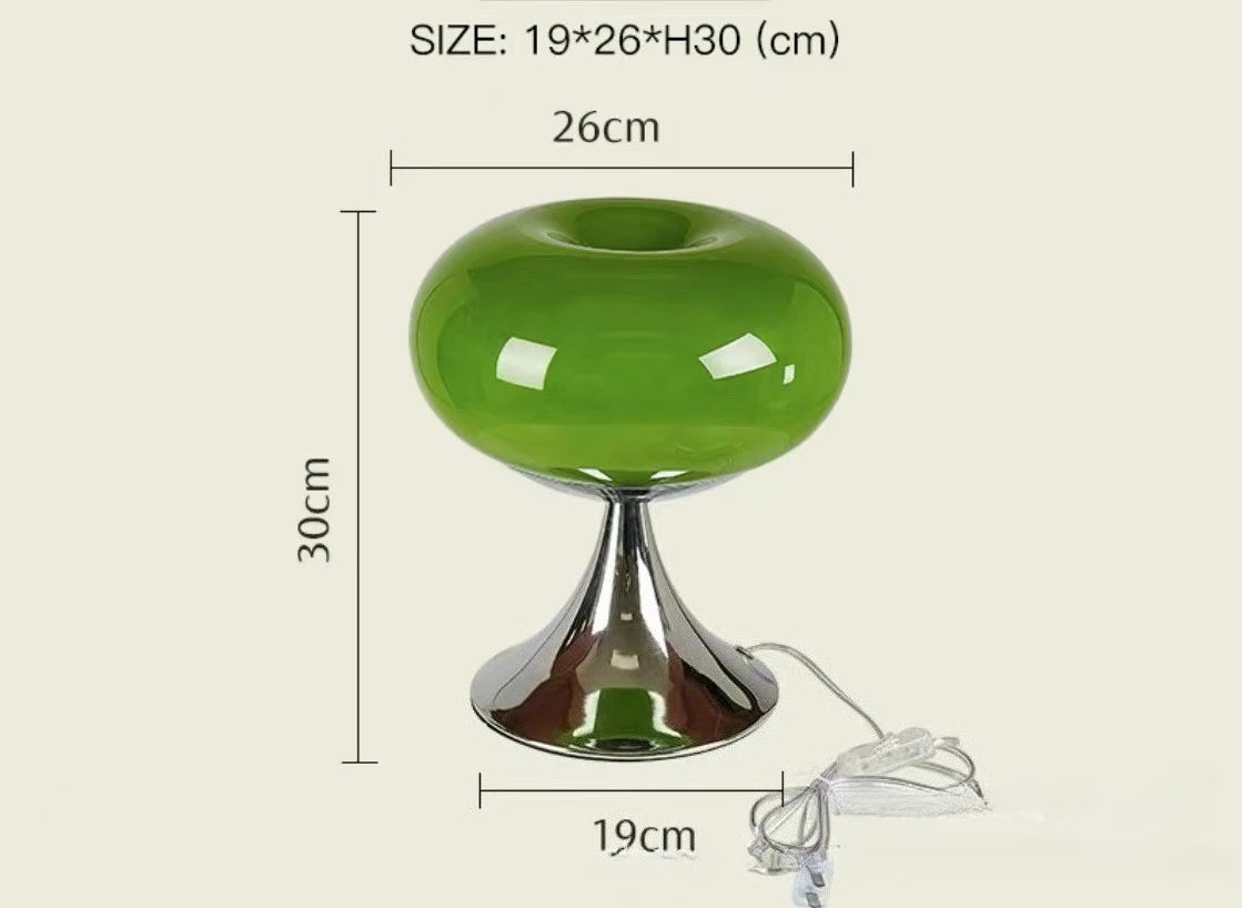Lampadaire Bauhaus Pomme en Verre - Style Rétro