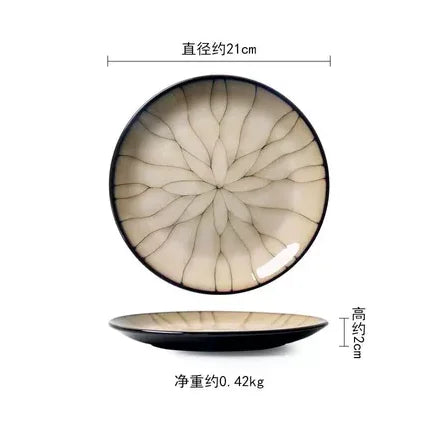 Assiette à Sushi en Céramique Émaillée Haut de Gamme
