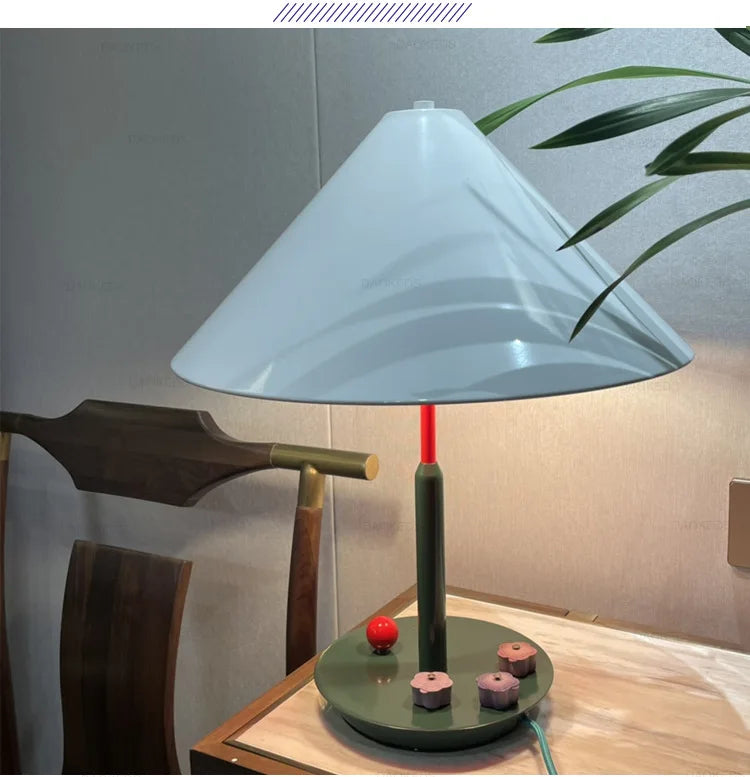 Lampe de Table Bambou Forme Chapeau Style Nordique