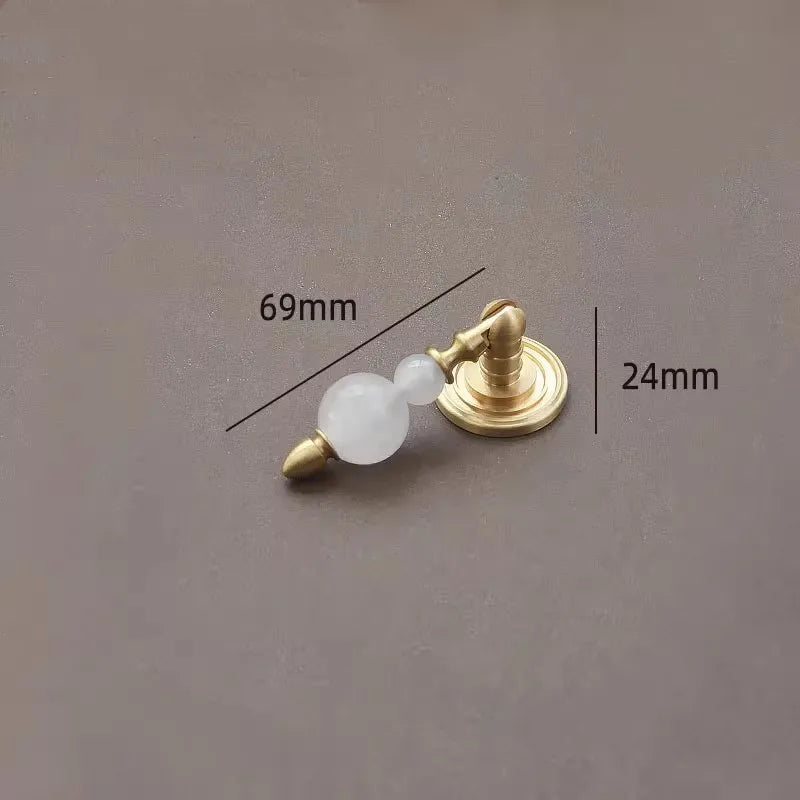 Crystal & Brass Drawer Knob – Polished Hardware