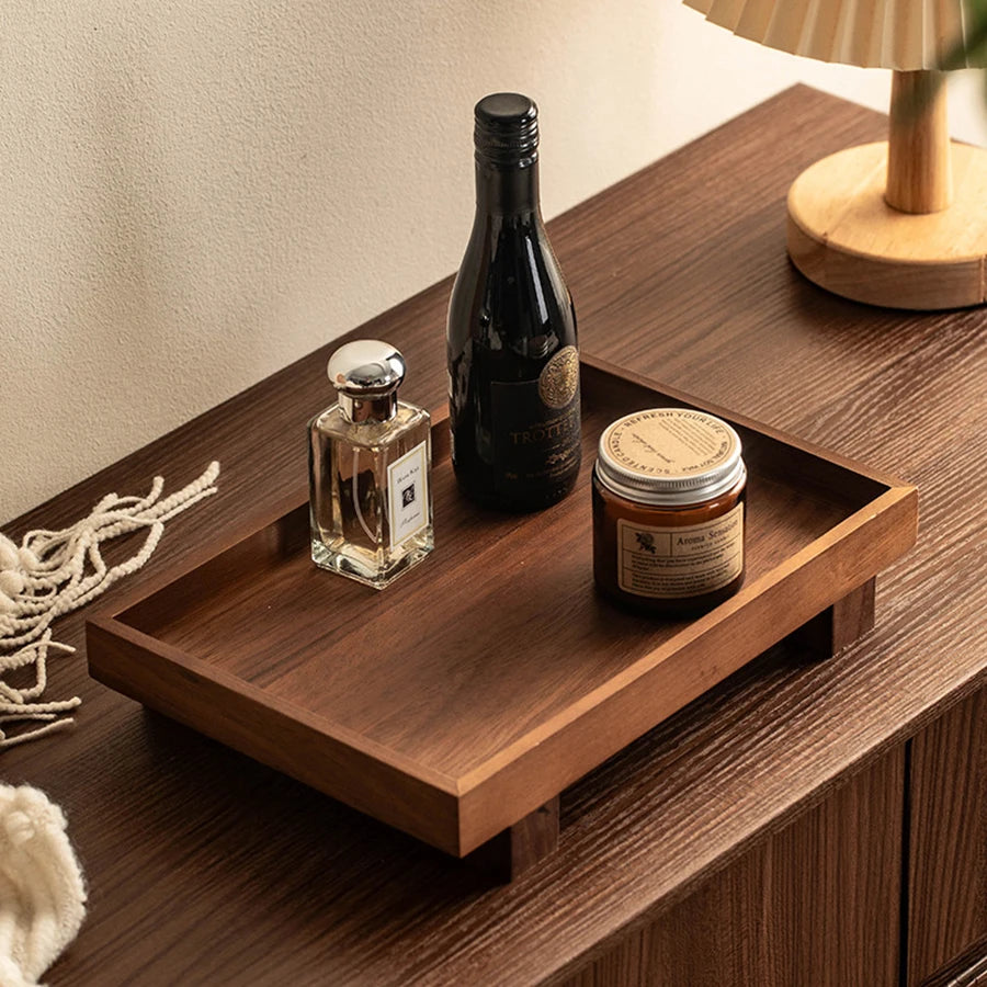 Plateau en Bois Style Japonais pour Cérémonie du Thé