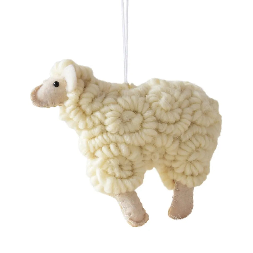 Pendentif Mouton en Feutrine Décoration de Fêtes