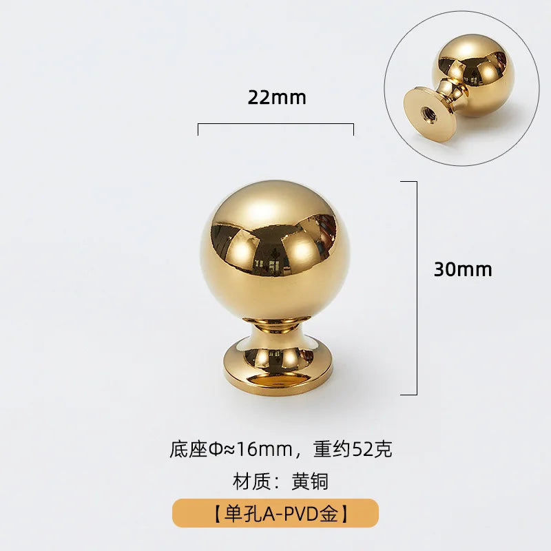Bright Gold Handle – French Luxe Cabinet Pull