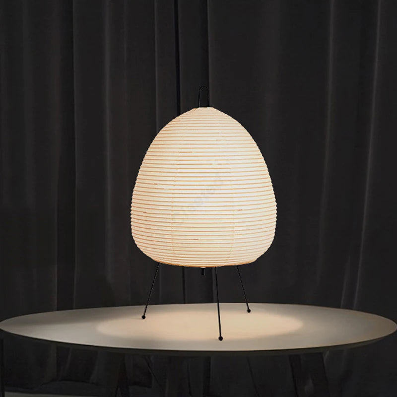 Lampe de Table Papier de Riz Style Japonais Trépied