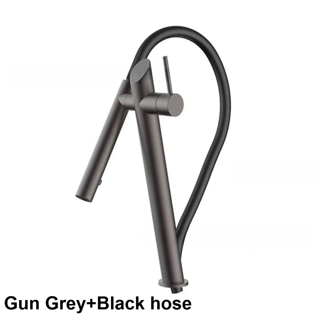 Robinet de Cuisine Magnétique Inox Noir et Rouge