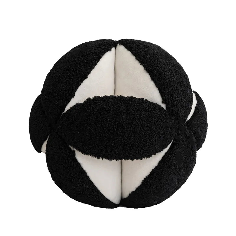 Coussin Rond Monogramme - Style Rétro Français Chic