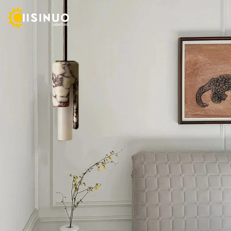 Suspension Cylindrique Marbre Espagnol Chevet Cuisine