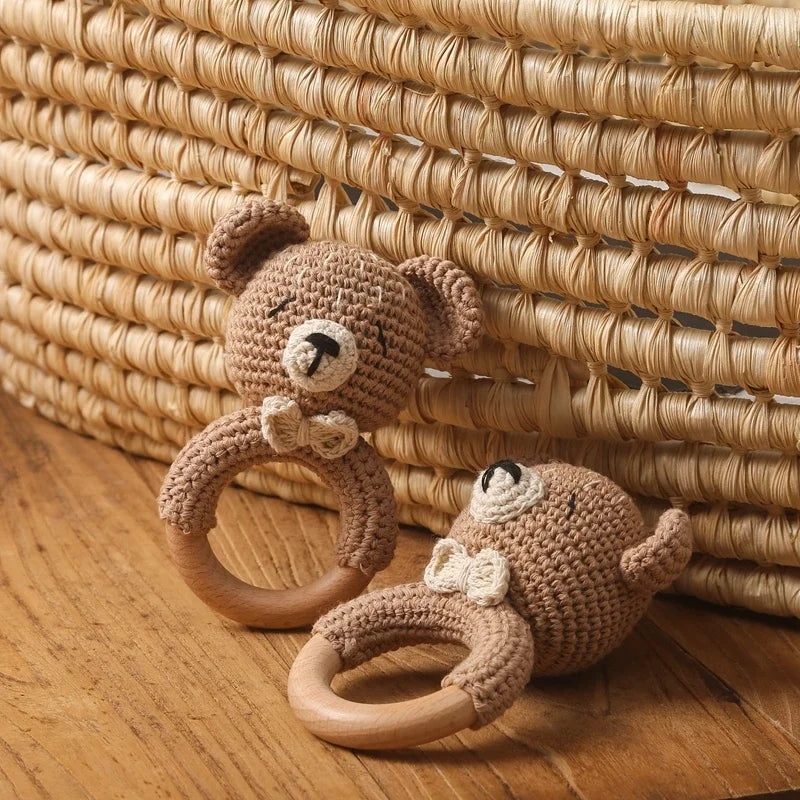 Hochet Bracelet Ourson au Crochet