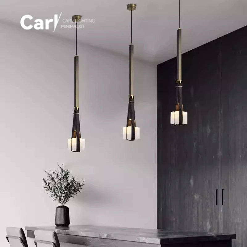 Suspension Design Cuir Marron Luxe Restaurant et Bar