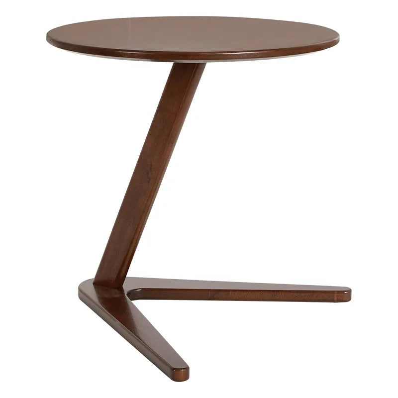 Table d'Angle Bois Massif - Coins Arrondis Minimaliste