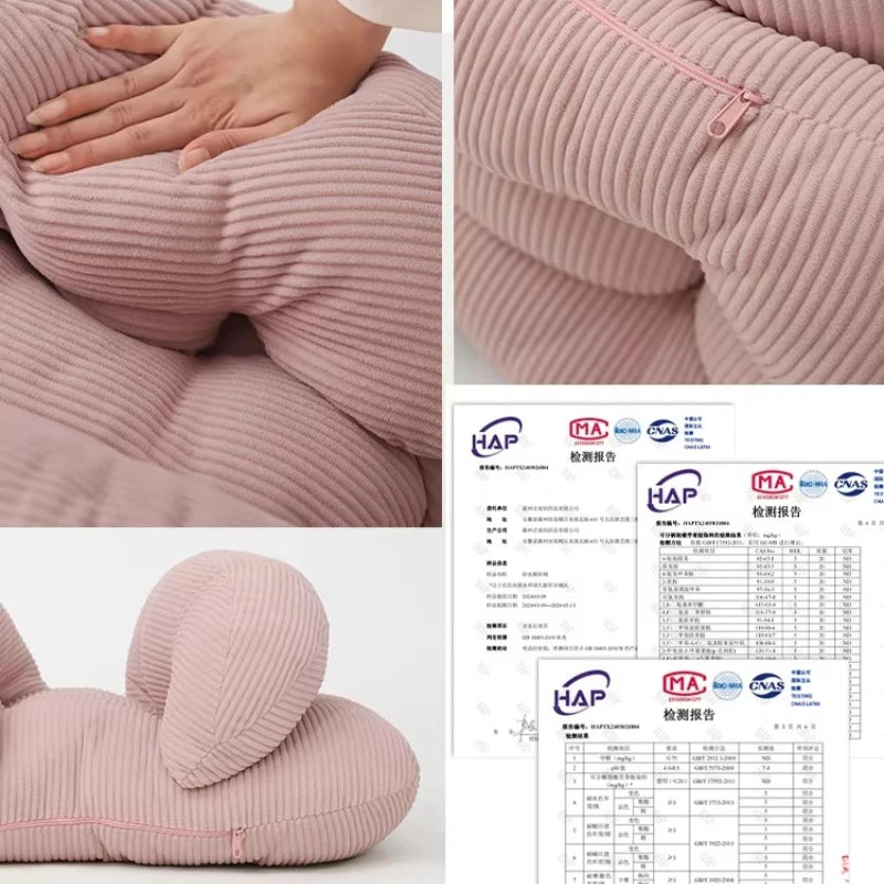 Coussin Lombaire en Velours - Soutien Dos Ergonomique