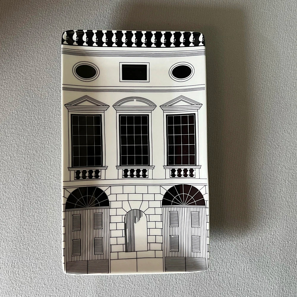 Plateau Décoratif en Céramique - Château Fait Main
