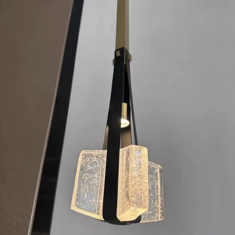 Suspension Design Cuir Marron Luxe Restaurant et Bar