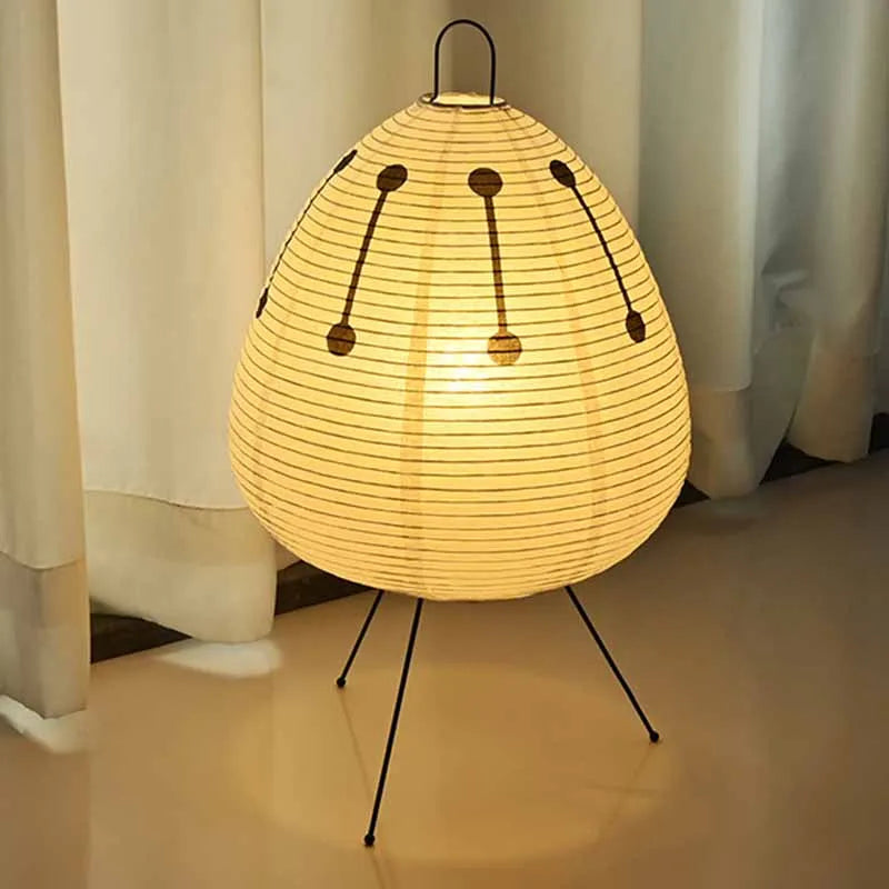 Lampe de Table Papier de Riz Style Japonais Trépied