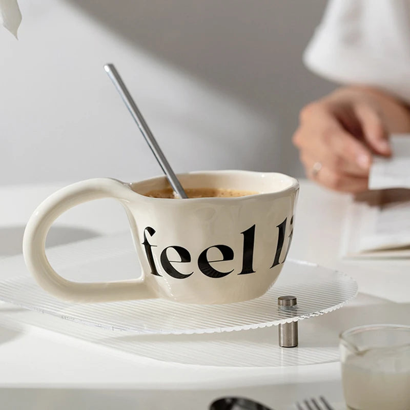 Ceramic Letter Mug – Creative Coffee Cup