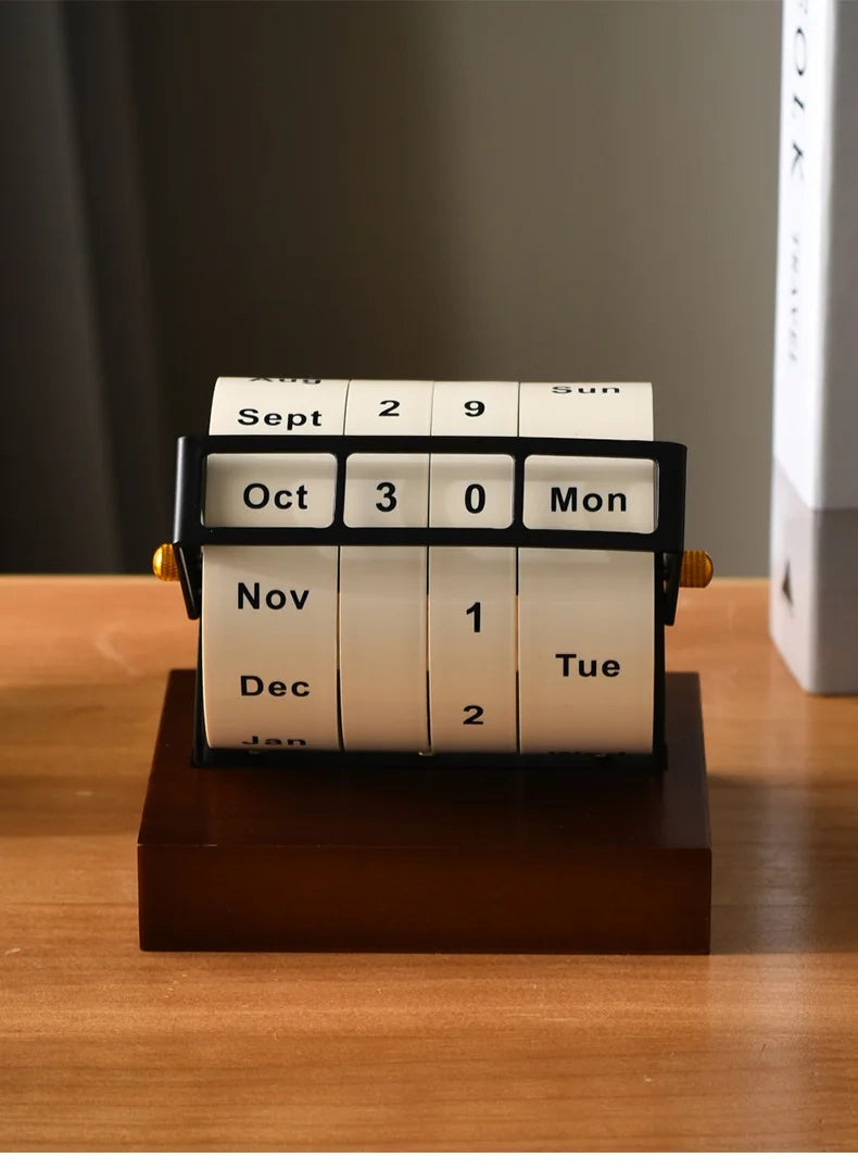 Calendrier Perpétuel Rotatif Grande Roue pour Bureau