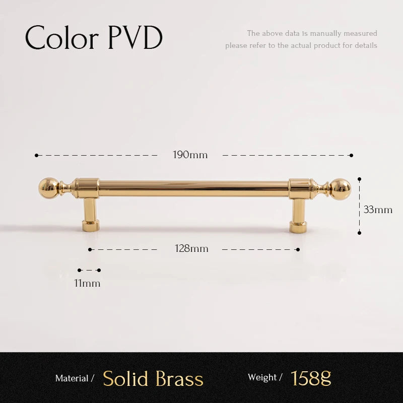 Brass Cabinet Handle – PVD Gold Finish
