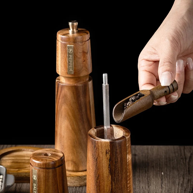 Ensemble Moulins à Poivre et Sel en Bois d'Acacia