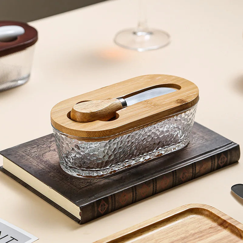 Boîte à Beurre en Verre Hermétique avec Spatule