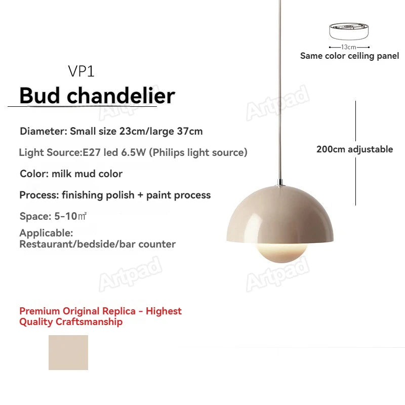 Danish Bud Pendant Light – Nordic Modern Hanging Lamp