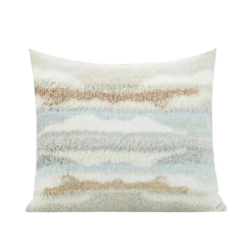 Housse de Coussin Cachemire Galaxie Nébuleuse Bleu Dégradé