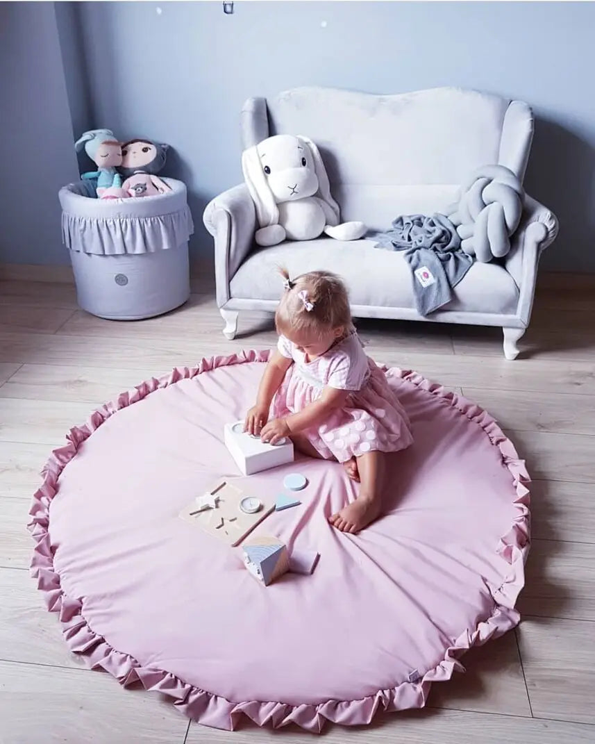 Tapis d'Éveil Rond en Coton 95cm