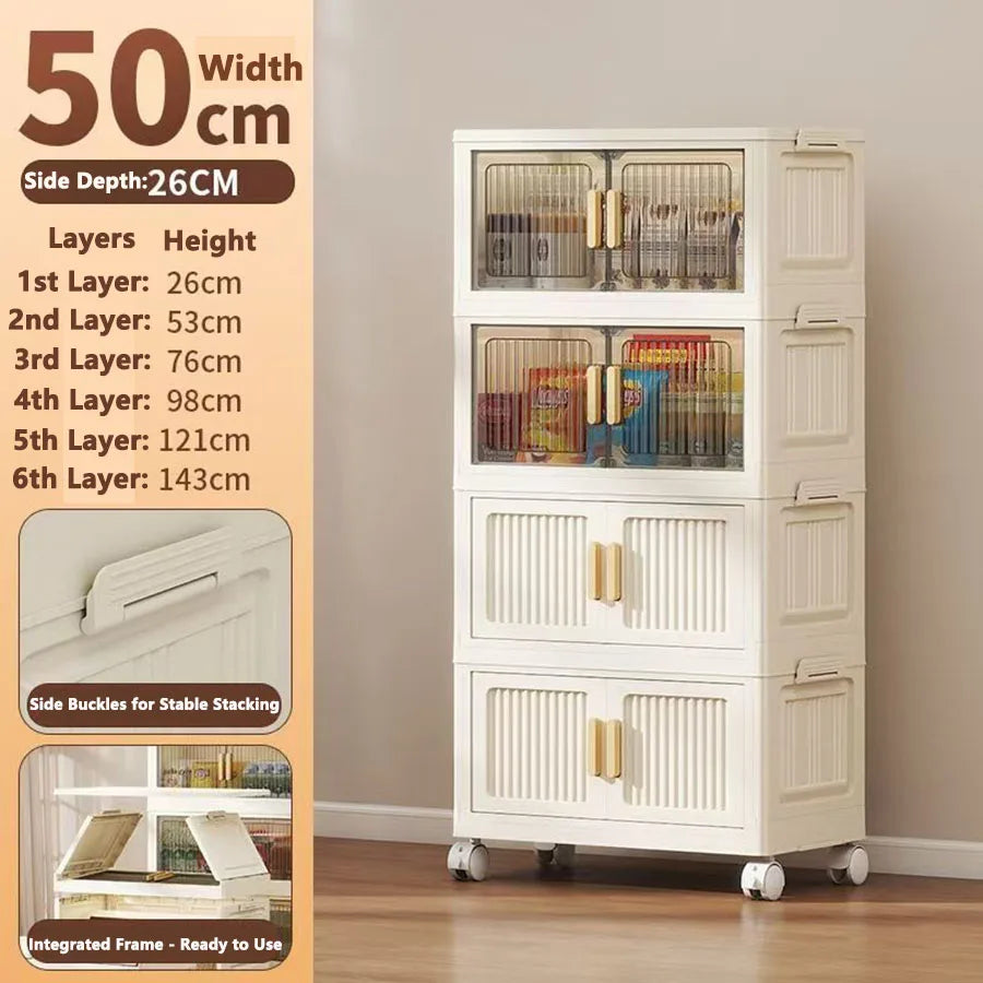Meuble de Rangement Multi-Niveaux Sans Montage