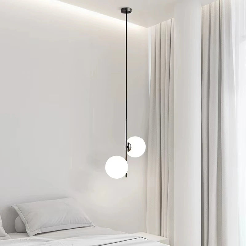 Suspension Boule de Verre Nordique - Laiton ou Noir