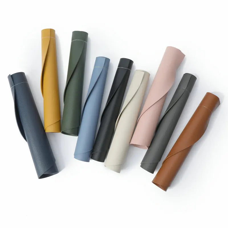 PU Leather Placemat – Semicircle Waterproof Table Mat