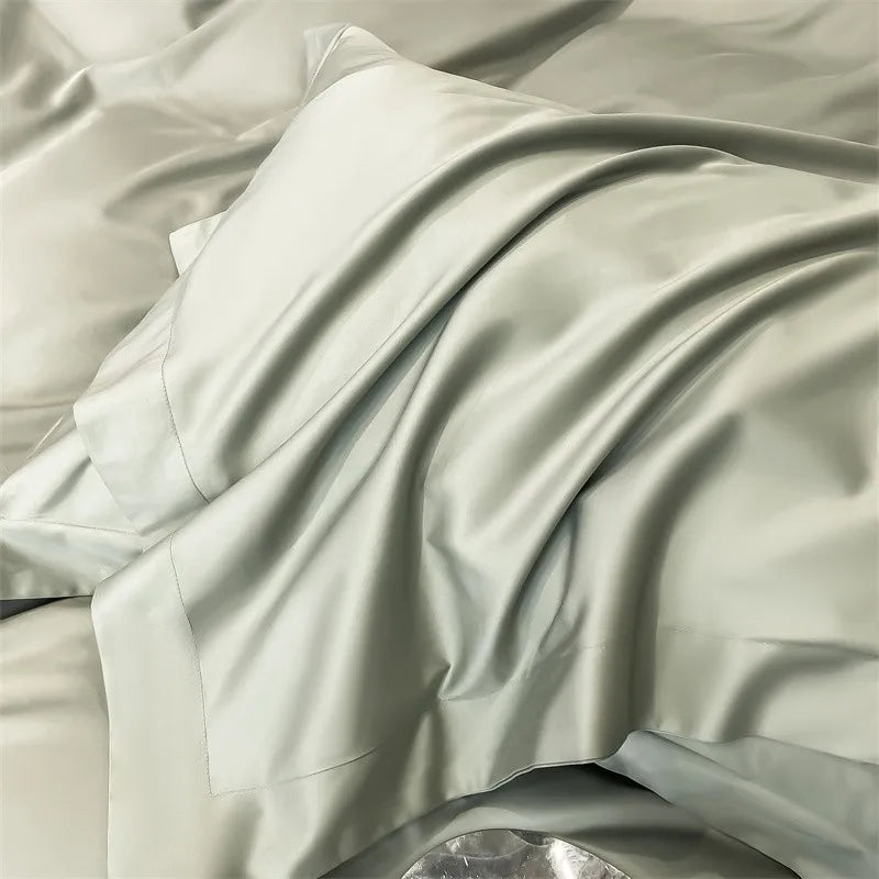 Parure de Lit Coton Égyptien 1000TC Ultra Douce 4 Pièces