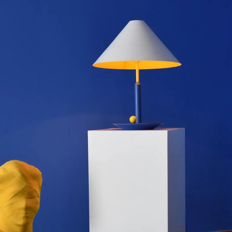 Lampe de Table Bambou Forme Chapeau Style Nordique