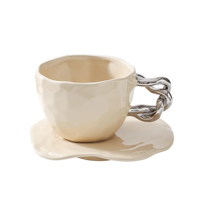 Tasse et Soucoupe en Céramique Créative Style Café