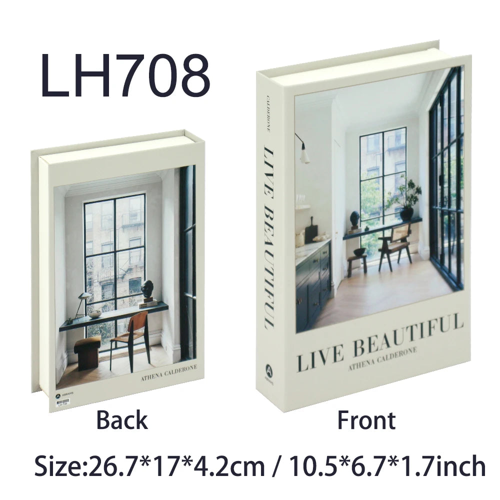 Ensemble Livres Décoratifs Factices Pliables Style Nordique