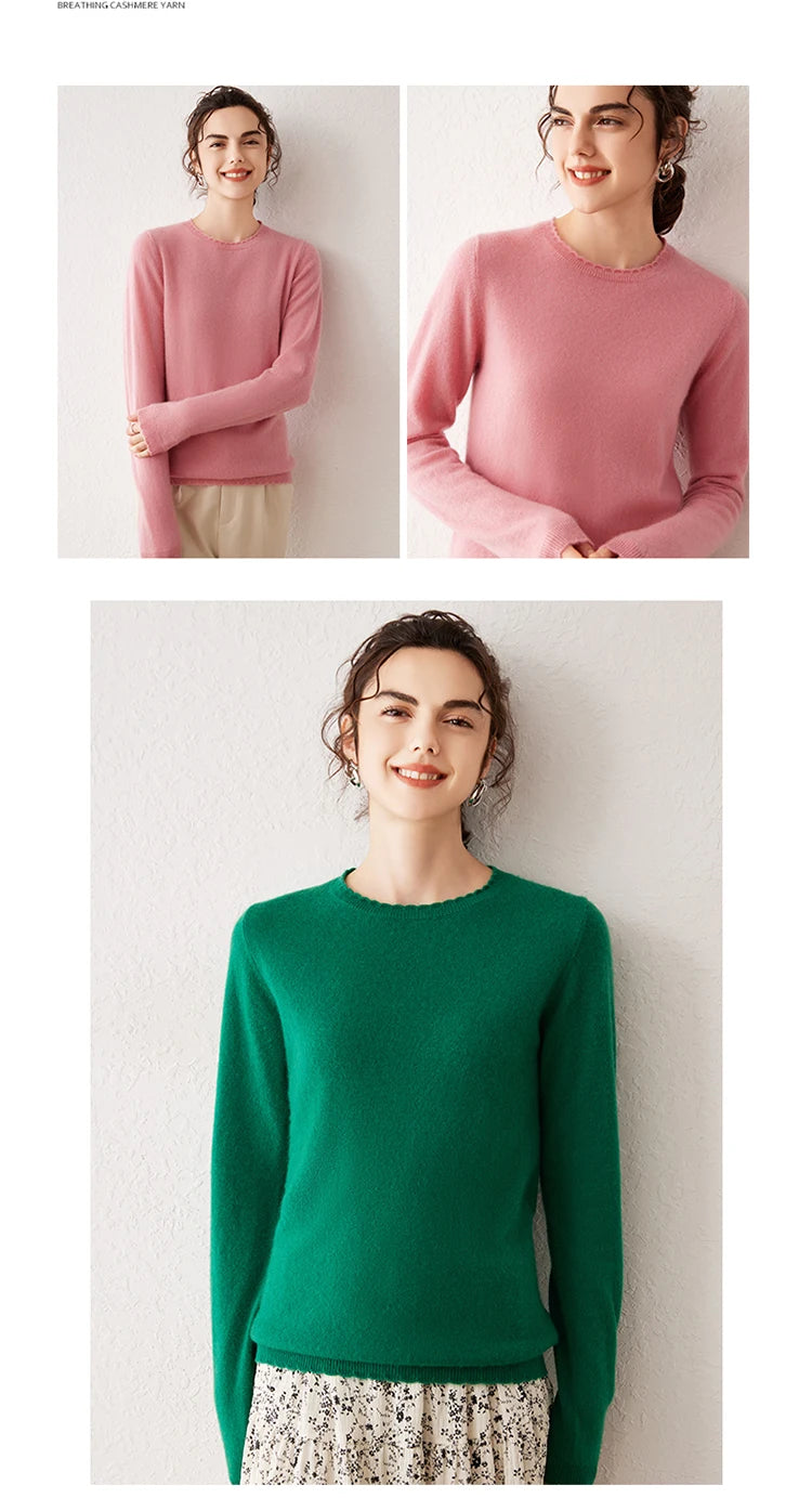 Pull Femme 100% Cachemire Basique