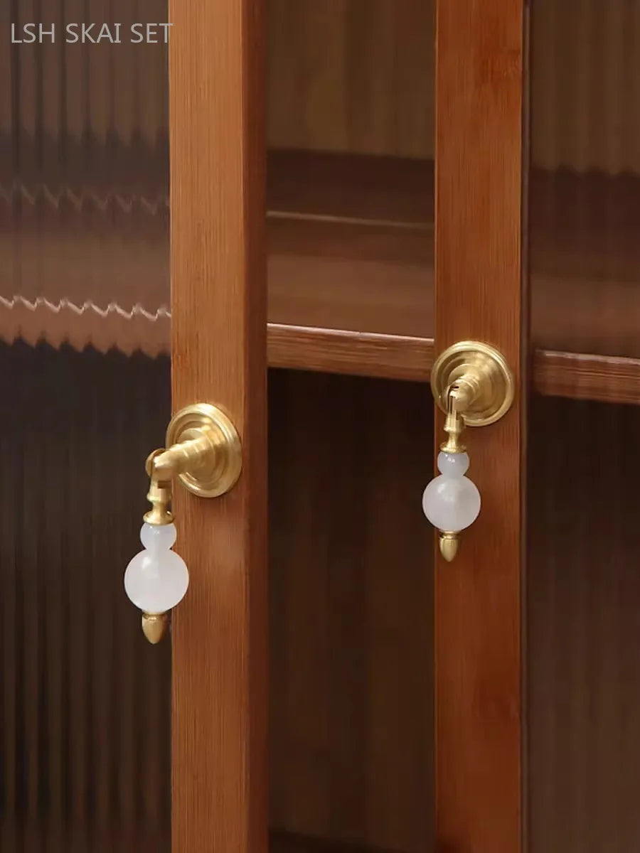 Crystal & Brass Drawer Knob – Polished Hardware