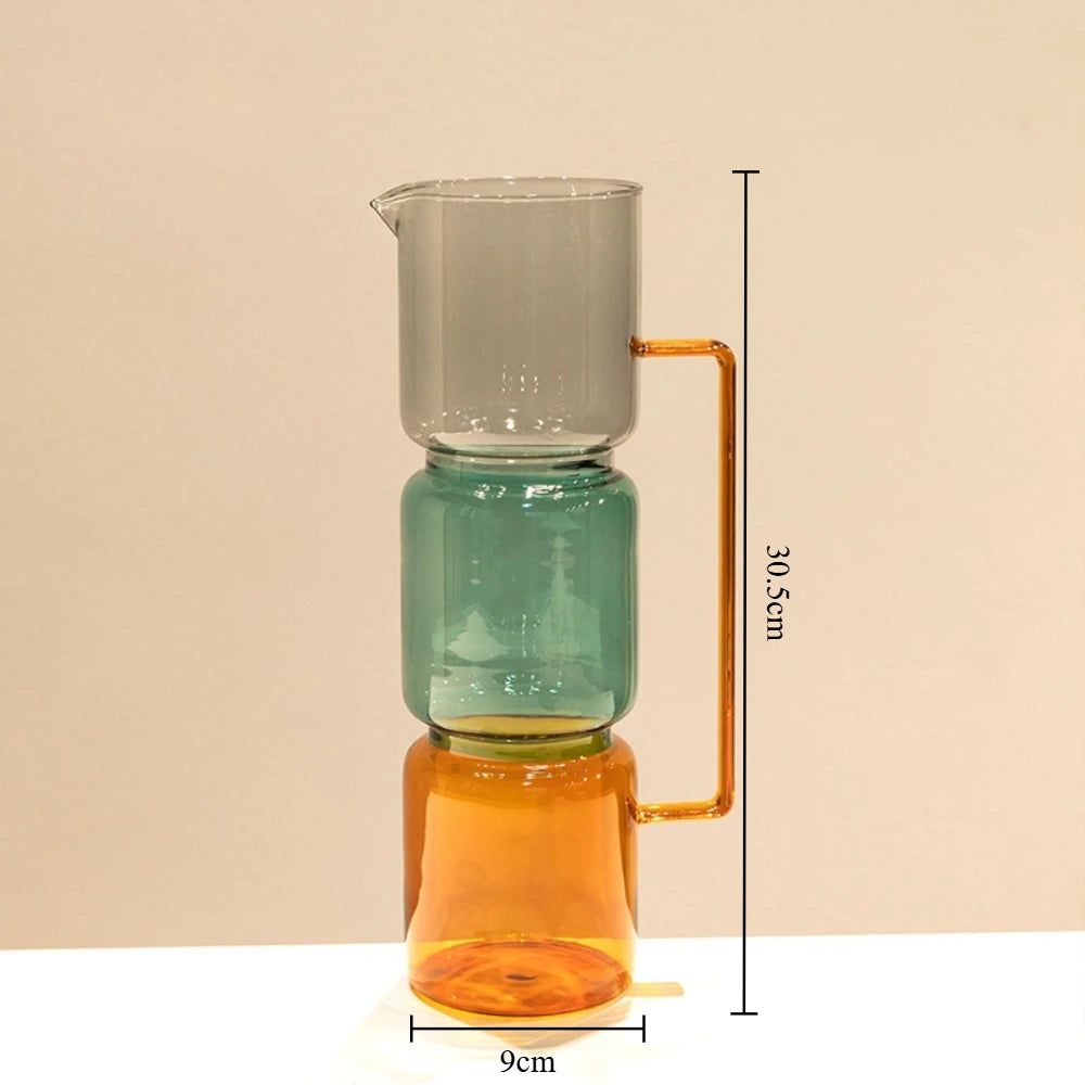 Vase en Verre Coloré Double Paroi - Culture Hydroponique