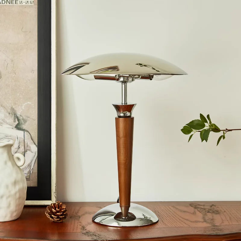 Lampe sur Pied Industrielle - Bois et Métal Vintage