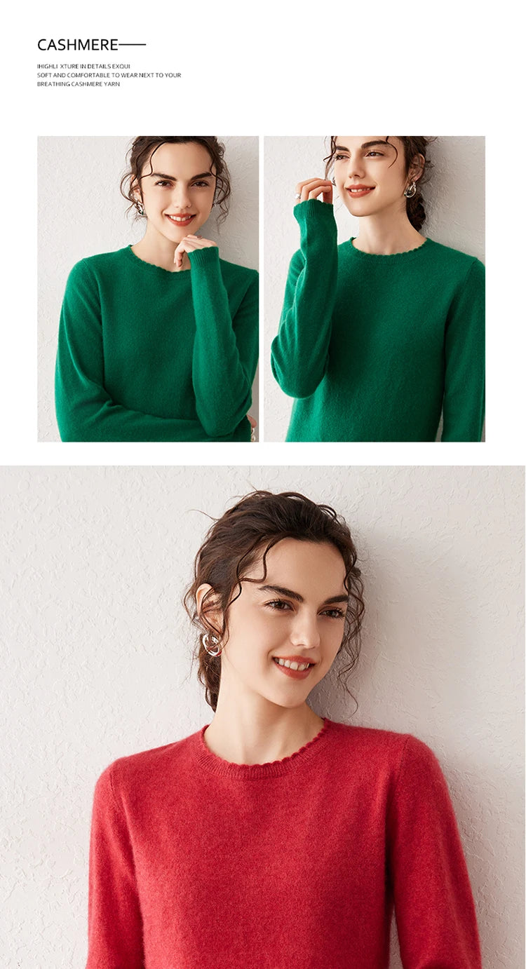 Pull Femme 100% Cachemire Basique