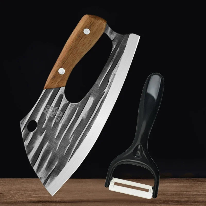 Couteau de Chef Forgé Main Économie d'Effort Inox