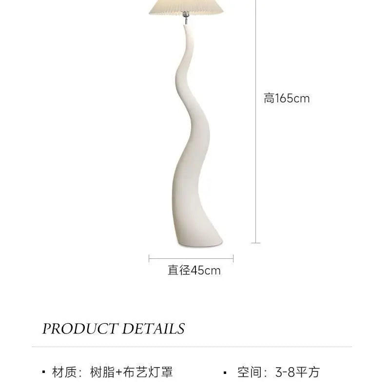 Lampe sur Pied Plissée Minimaliste - Éclairage Vertical