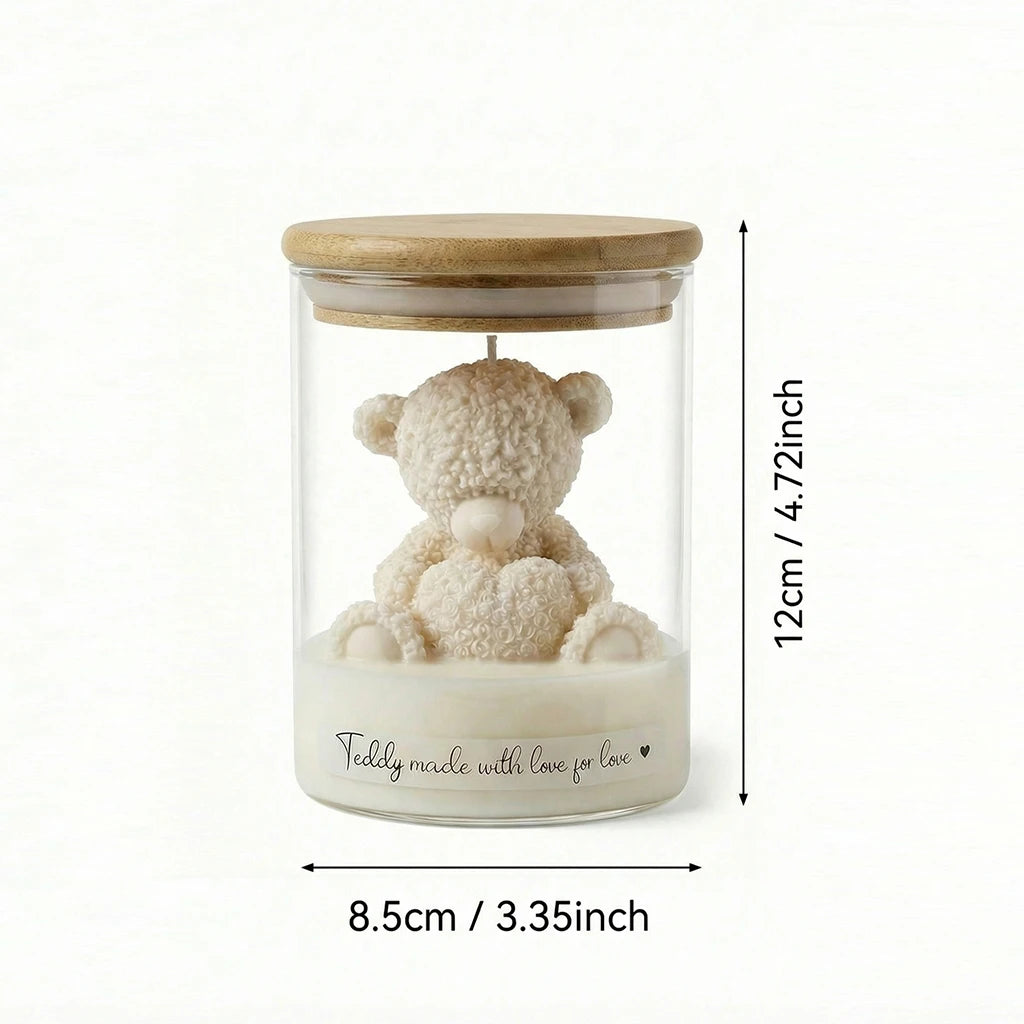 Bougie Parfumée Forme Ourson en Bocal