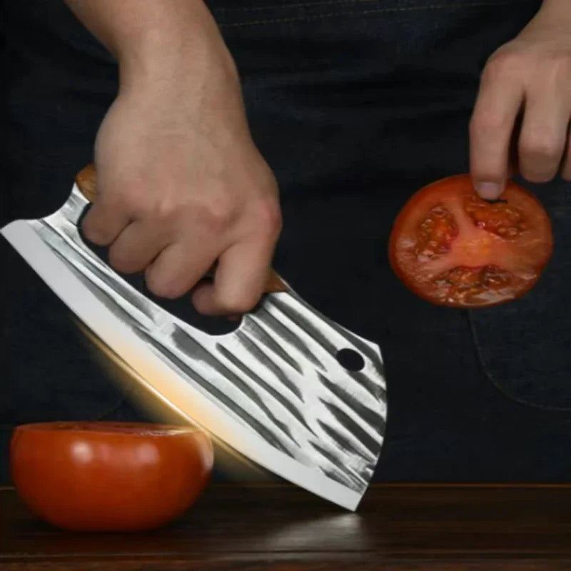 Couteau de Chef Forgé Main Économie d'Effort Inox