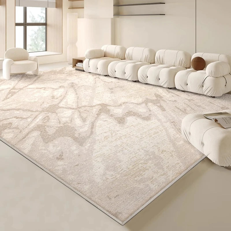 Grand Tapis Style Crème pour Salon et Chambre