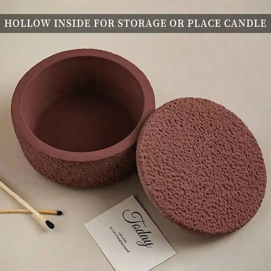 Moule en Silicone pour Bougie et Résine - Forme Irrégulière avec Couvercle