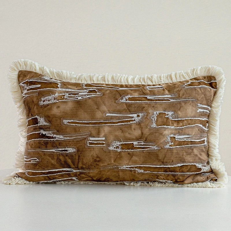 Housse de Coussin Filet Noué Café Style Sac à Mailles