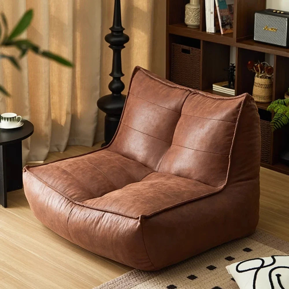 Housse de Pouf Poire en Cuir Synthétique (Sans Garnissage)