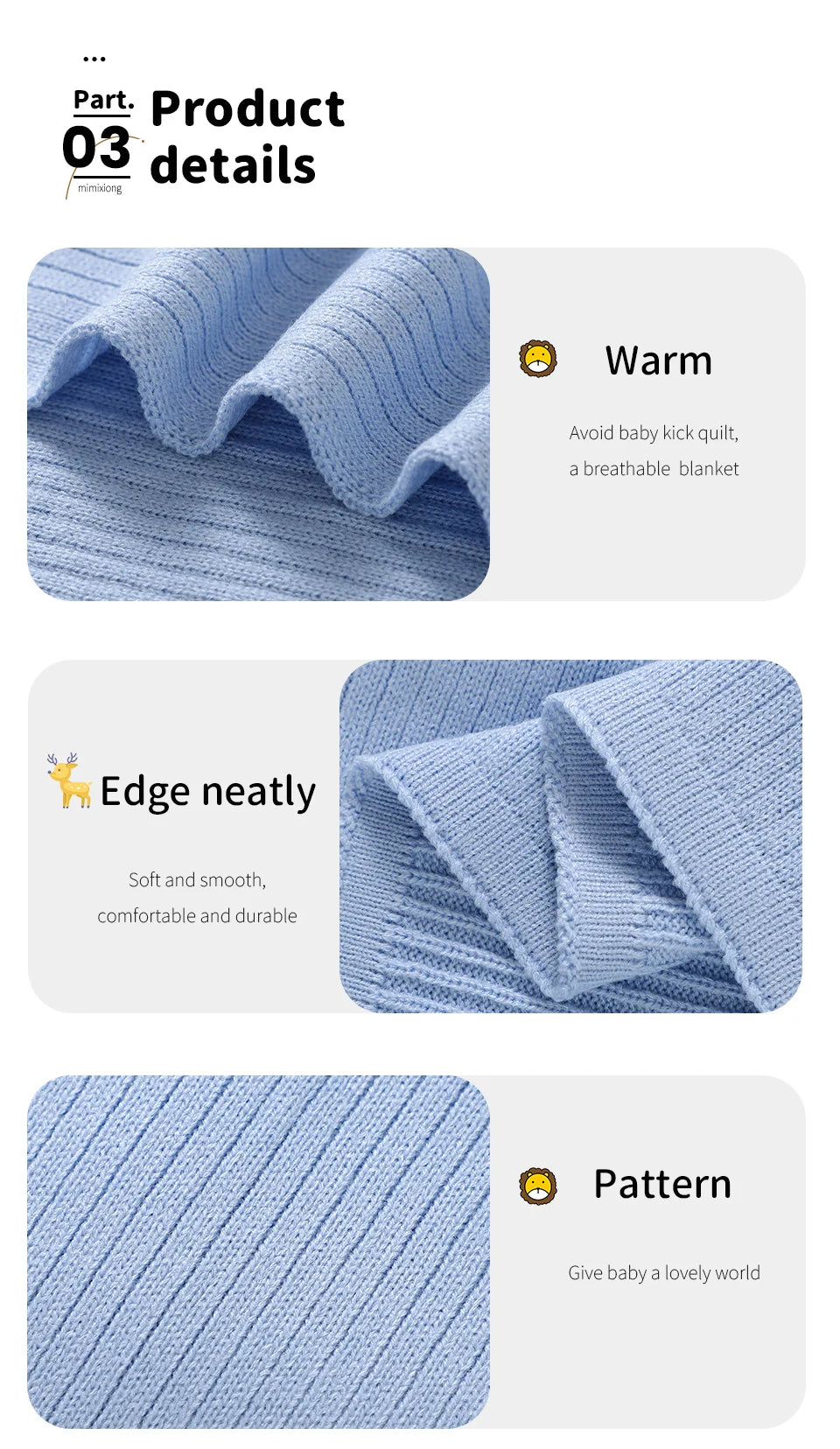 Couverture Bébé Alvéolée Ultra-Douce pour Poussette