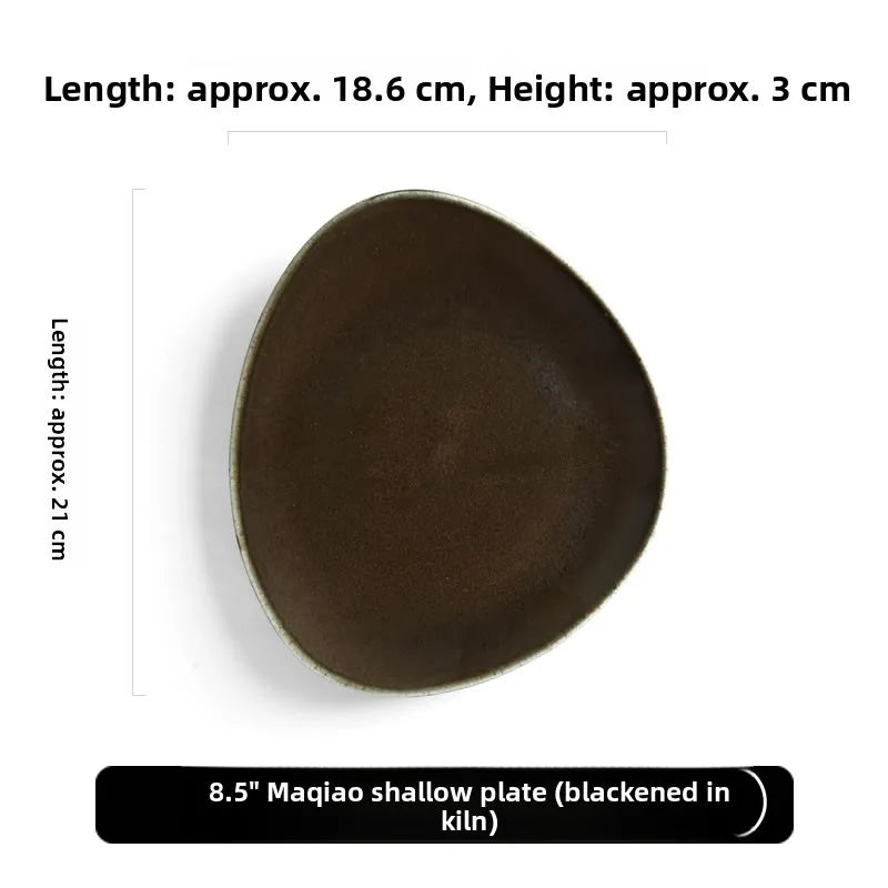 Assiette en Céramique Forme Irrégulière Style Nordique